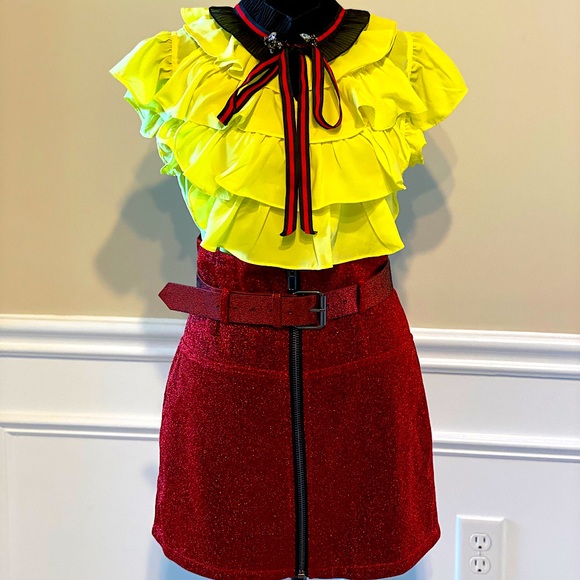 Yellow Ruffle Blouse - Picture 2 of 10